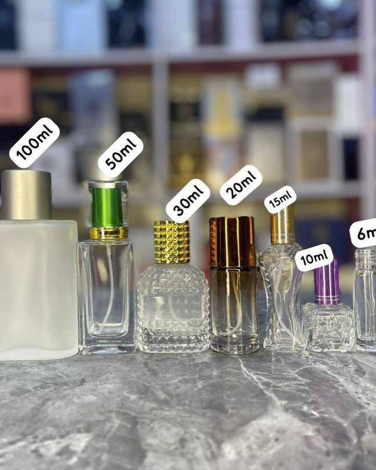 Perfume bottle sizes comparison
